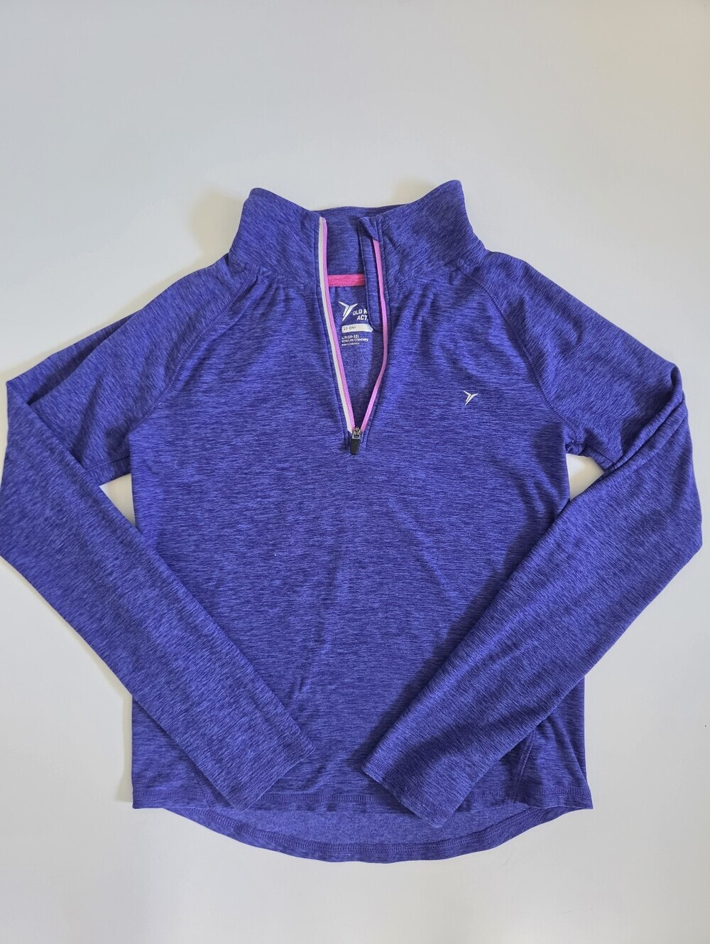 OLD NAVY Active Purple Long Sleeve Athletic Shirt 1/4 ZIp thermal sz L